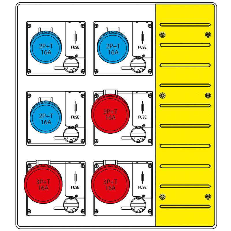 SCAME PARRE - MBOX3 CON MORSETTIERA   PRESE C/FUSIBILI