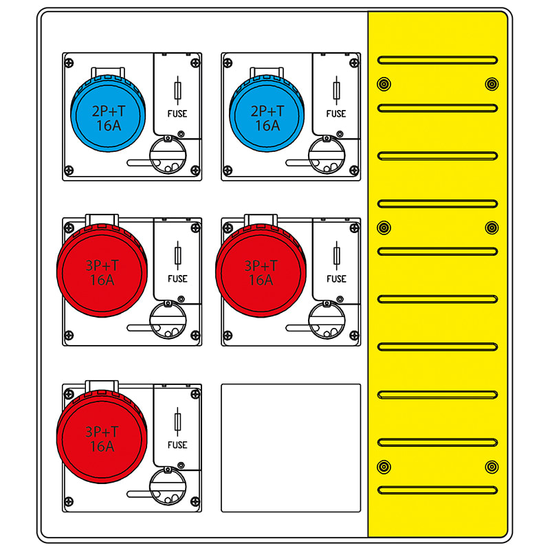 SCAME PARRE - MBOX3 CON SPINA FISSA PRESE C/FUSIBILI
