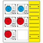SCAME PARRE - MBOX3 CON SPINA FISSA PRESE C/FUSIBILI