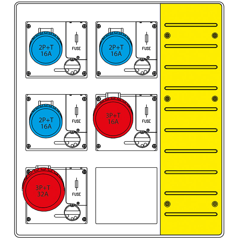 SCAME PARRE - MBOX3 CON SPINA FISSA PRESE C/FUSIBILI