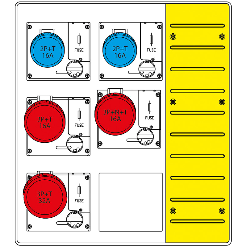 SCAME PARRE - MBOX3 CON SPINA FISSA PRESE C/FUSIBILI