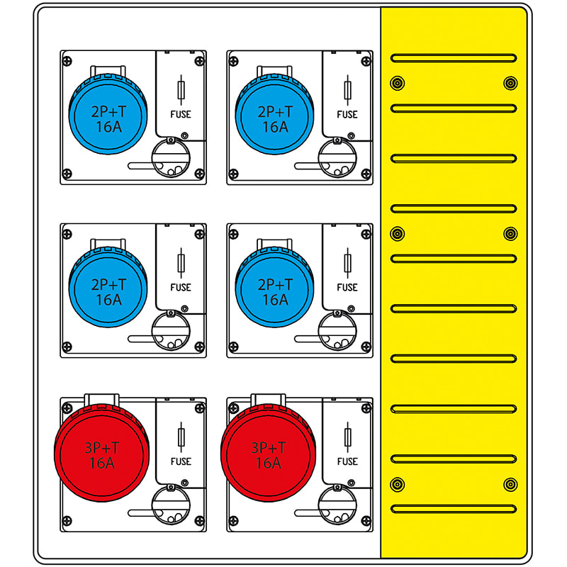 SCAME PARRE - MBOX3 CON SPINA FISSA PRESE C/FUSIBILI