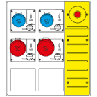 SCAME PARRE - MBOX3 CON SPINA+EMERGENZA PR.C/FUSIBILI