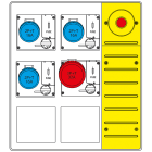 SCAME PARRE - MBOX3 CON SPINA+EMERGENZA PR.C/FUSIBILI