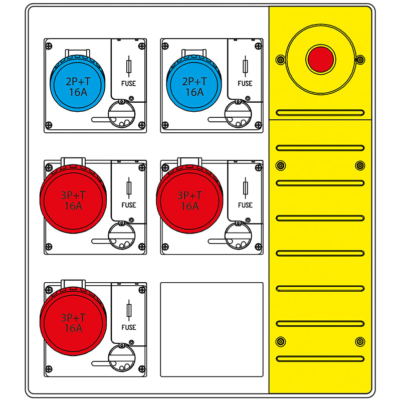 SCAME PARRE - MBOX3 CON SPINA+EMERGENZA  PR.C/FUSIBILI