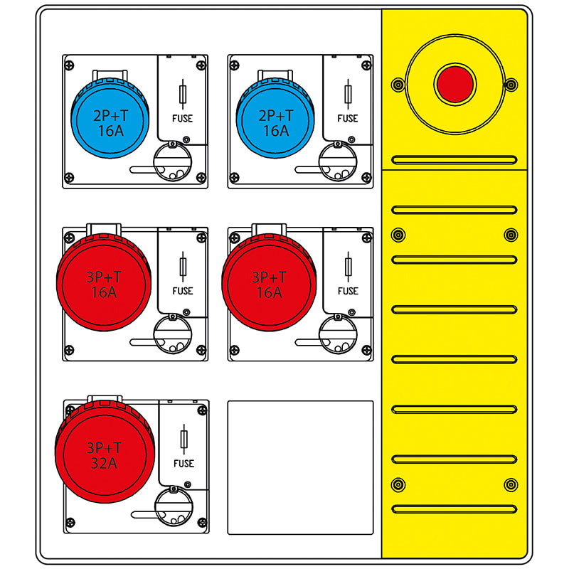 SCAME PARRE - MBOX3 CON SPINA+EMERGENZA  PR.C/FUSIBILI