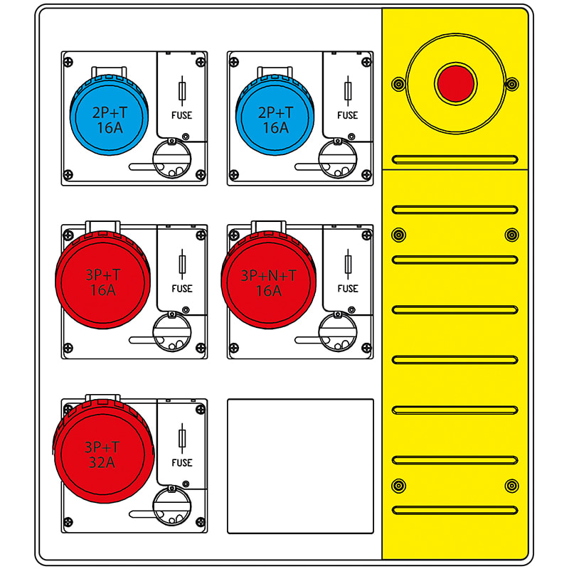 SCAME PARRE - MBOX3 CON SPINA+EMERGENZA  PR.C/FUSIBILI