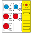 SCAME PARRE - MBOX3 CON SPINA+EMERGENZA PR.C/FUSIBILI