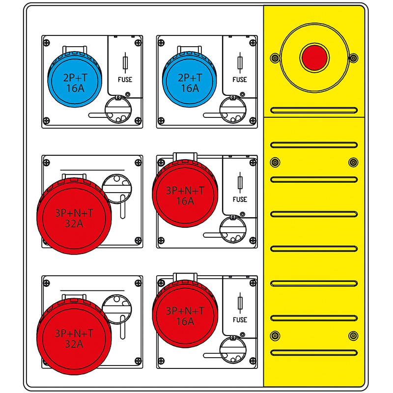 SCAME PARRE - MBOX3 CON SPINA+EMERGENZA  PR.C/FUSIBILI