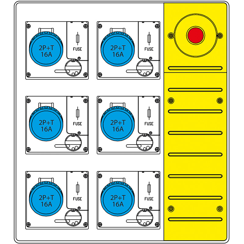SCAME PARRE - MBOX3 CON SPINA+EMERGENZA  PR.C/FUSIBILI