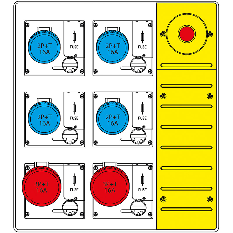 SCAME PARRE - MBOX3 CON SPINA+EMERGENZA PR.C/FUSIBILI