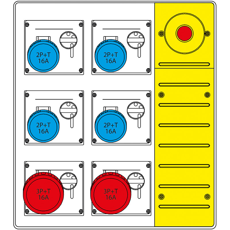 SCAME PARRE - MBOX3 CON SPINA+EMERGENZA  PR.S/FUSIBILI