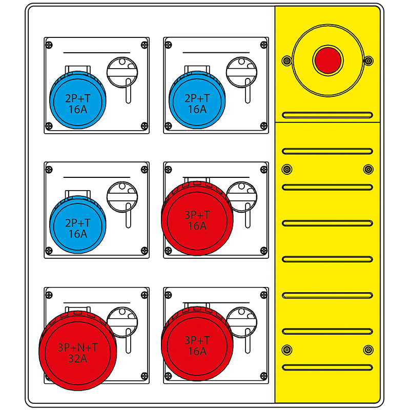 SCAME PARRE - MBOX3 CON SPINA+EMERGENZA  PR.S/FUSIBILI