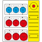 SCAME PARRE - MBOX3 CON SPINA+EMERGENZA PR.IEC309