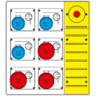 SCAME PARRE - MBOX3 MORSETT.+EMERGENZA PR. S/FUSIBILI