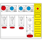 SCAME PARRE - MBOX5 MORSETTIERA+EMERGENZA PRESE C/FUS.