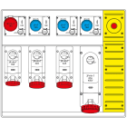 SCAME PARRE - MBOX5 MORSETTIERA+EMERGENZA PRESE C/FUS.