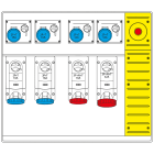 SCAME PARRE - MBOX5 MORSETTIERA+EMERGENZA PRESE S/FUS.