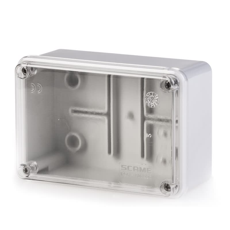 SCAME PARRE - SCATOLA DER.120X 80 S/PAS IP56 TRASPAR.