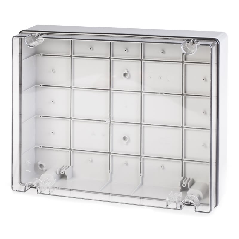 SCAME PARRE - SCATOLA DER.380X300 S/PAS IP56  TRASPAR.