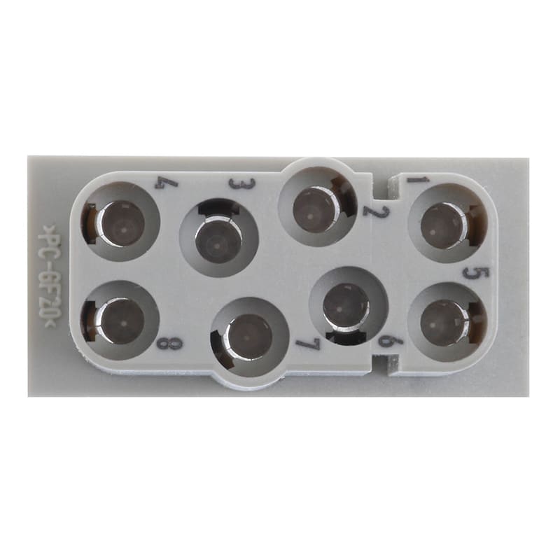 SCAME PARRE - MODULO HAN EE NERO 8P FEMMINA