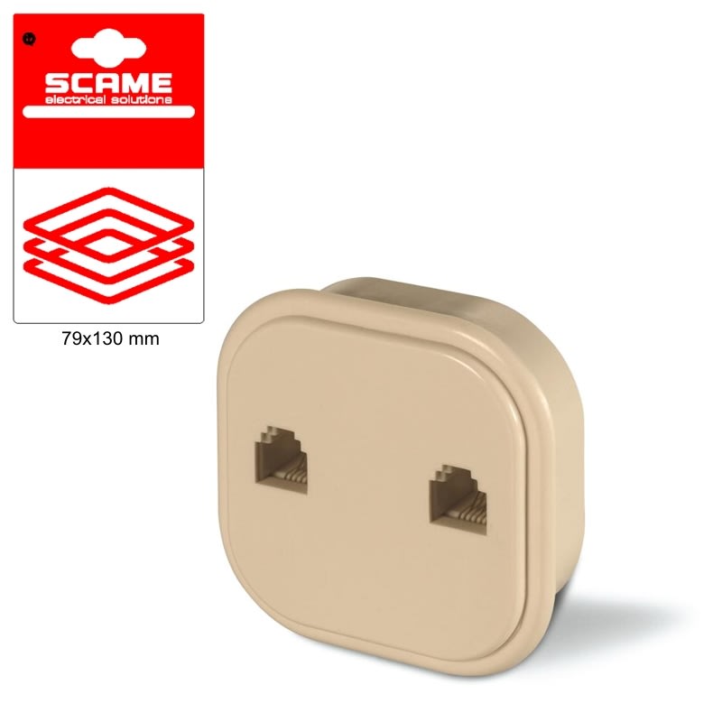 SCAME PARRE - PRESA DA INC/PAR. X 2 PLUG 6/4 999.10706