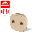 SCAME PARRE - PRESA DA INC/PAR. X 2 PLUG 6/4 999.10706