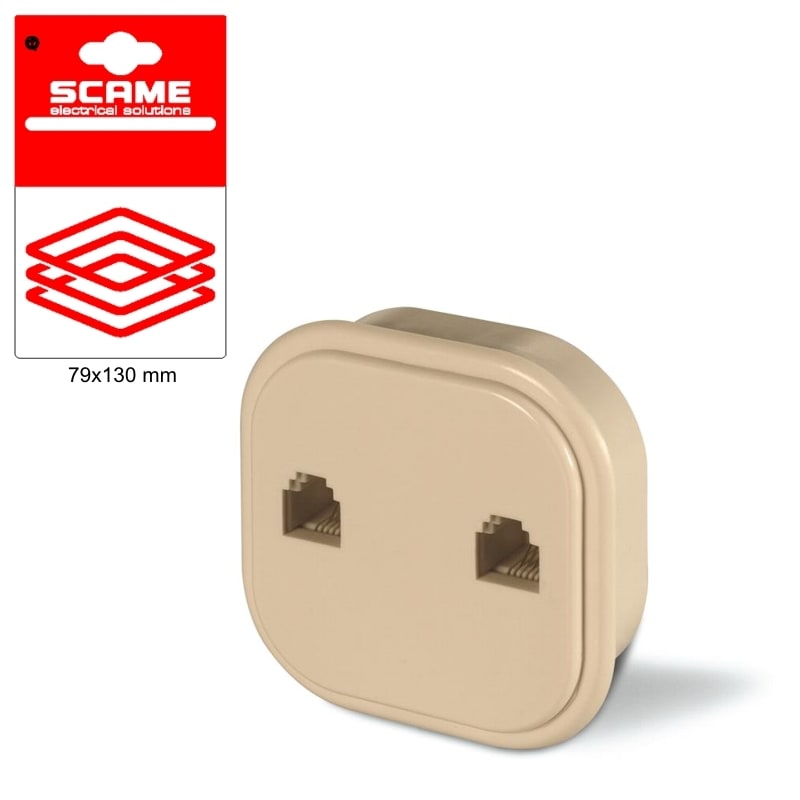 SCAME PARRE - PRESA DA INC/PAR. X 2 PLUG 6/4
