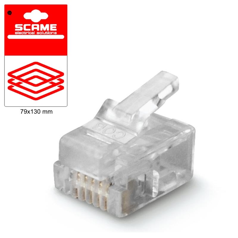 SCAME PARRE - SPINA PLUG 4/4 VOLANTE 10PEZZI