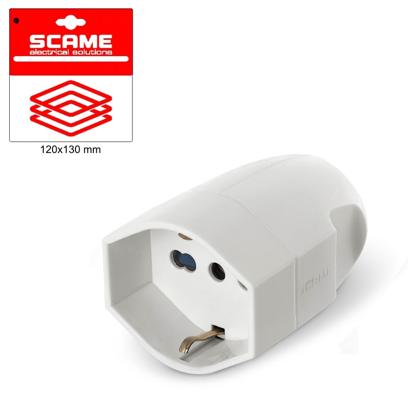 SCAME PARRE - PRESA MOBILE 2P+T 16A  PLURISTANDARD
