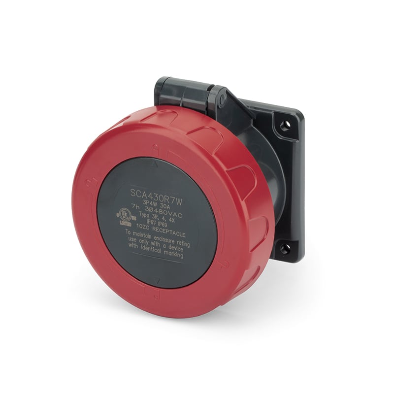 SCAME PARRE - PRESA FISSA 30A 3P 4W 7H IP67 3D480V