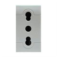 SCAME PARRE - PRESA 2P+T 16A 250V BIVAL.(P11/P17)GRIG. 101.6403.G