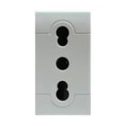 SCAME PARRE - PRESA 2P+T 16A 250V BIVAL.(P11/P17)GRIG.