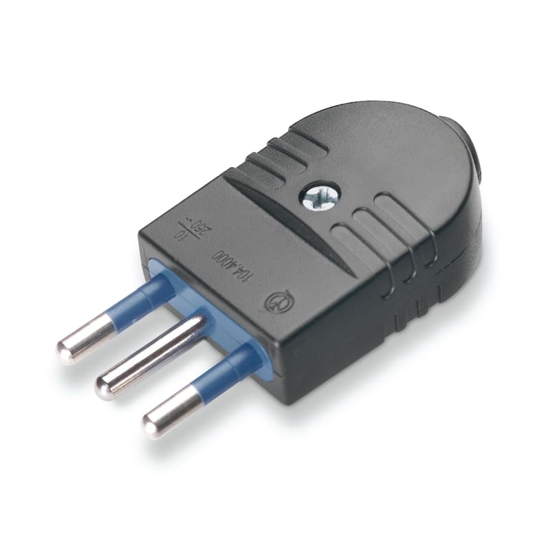 SCAME PARRE - SPINA SERIE AZZURRA 2P+T 10A NERA