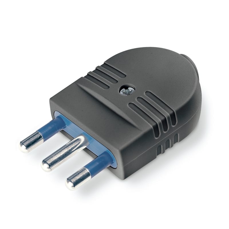 SCAME PARRE - SPINA SERIE AZZURRA 2P+T 16A NERA