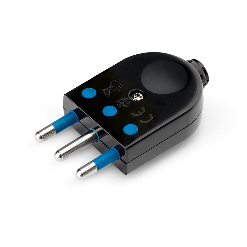 SCAME PARRE - SPINA BLUELINE ORIENTABILE 2P+T 16A NERA 106.3004/N