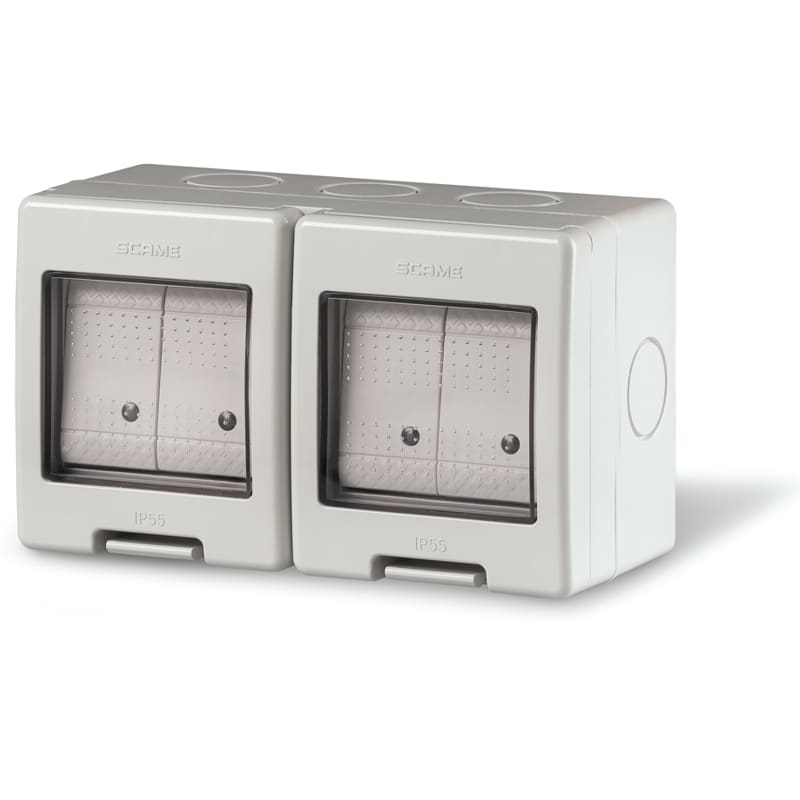 SCAME PARRE - CONT.IP55 2+2 MOD.+ 4 INT.16A UNIP.