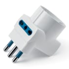 SCAME PARRE - ADATT.SALV.T 16A 2P+T 2XBIV+1XP30 BIANCO 146.561