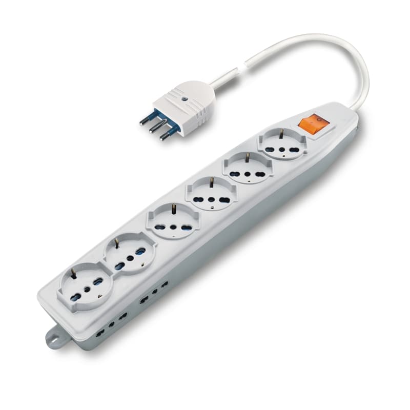 SCAME PARRE - PRESA PLUR. 6+4 USCITE + INT. C/CAVO