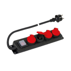 SCAME PARRE - PRESA MULTIPLA 4 TEDESCA+INTERR.+CAVO 161.243/D