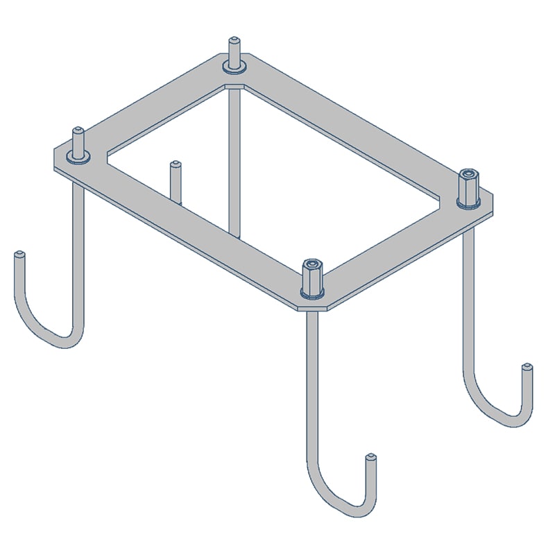 SCAME PARRE - PIASTRA DI FISSAGGIO COLONNINA 208.AP23