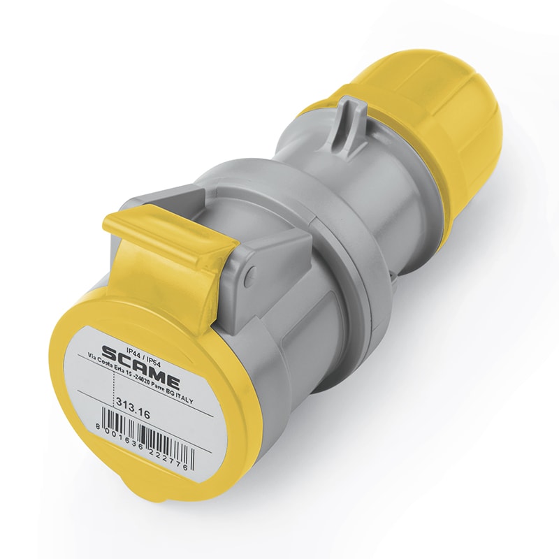 SCAME PARRE - PRESA MOBILE 2P+T IP44 16A 4H 100-130V