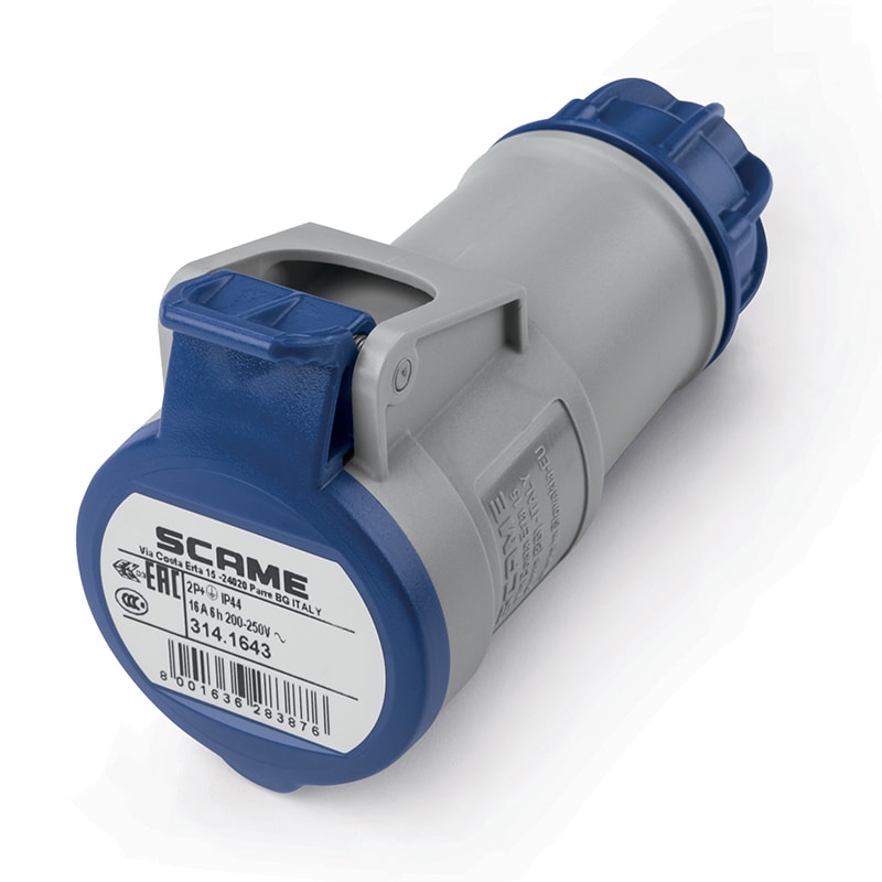 SCAME PARRE - PRESA MOBILE 2P+T IP44 16A 6H 200-250V