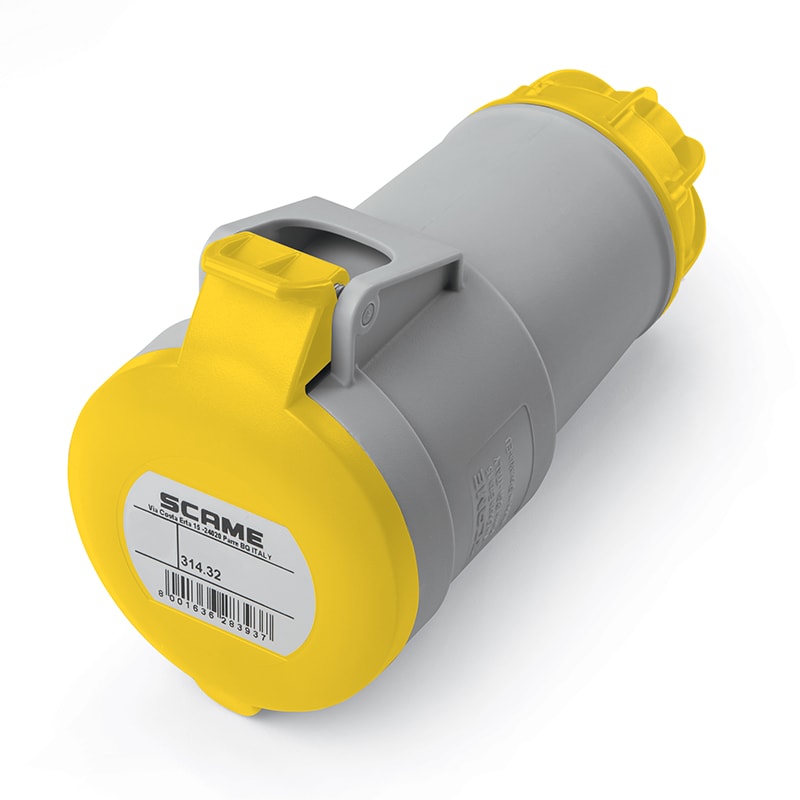 SCAME PARRE - PRESA MOBILE 2P+T IP44 32A 4H 100-130V