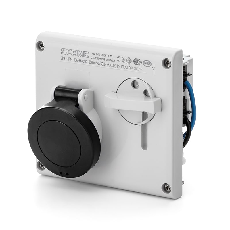 SCAME PARRE - PRESA INCASSO OMNIA 2P+T 16A 7H IP44 400.16836