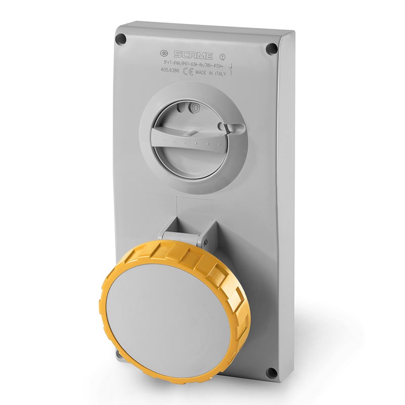 SCAME PARRE - PRESA INCASSO OMNIA 63A 3P+T  4H  IP67 405.6372