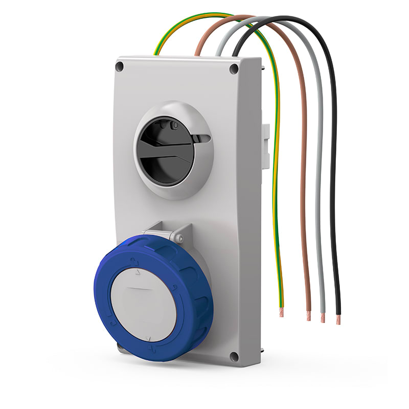 SCAME PARRE - PRESA INCASSO PROXIMA 63A 3P+T 9H