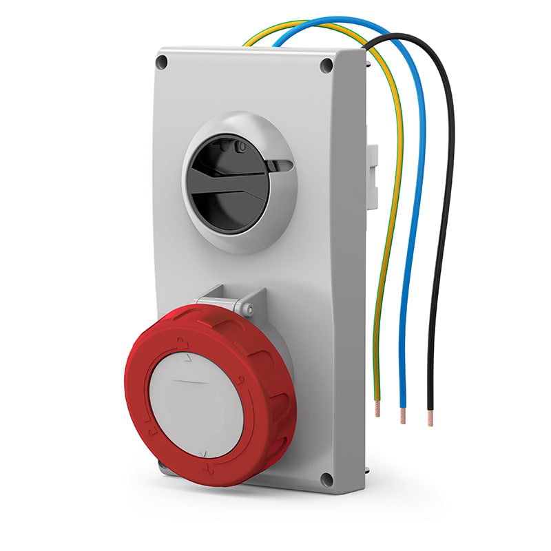 SCAME PARRE - PRESA INCASSO PROXIMA 63A 2P+T  9H 407.6378