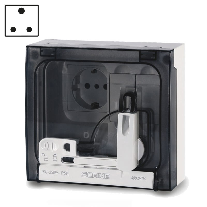 SCAME PARRE - PRESA OMNIAPLUS SUDAFR. S/PROTEZ. 409.0428