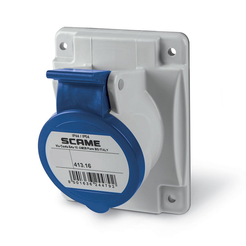 SCAME PARRE - PRESA INCASSO 3P+T IP44 16A 9H 200-250V 413.1664